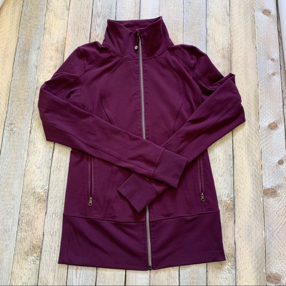 lululemon athletica Jackets & Blazers - Lululemon purple track zip up jacket size 4